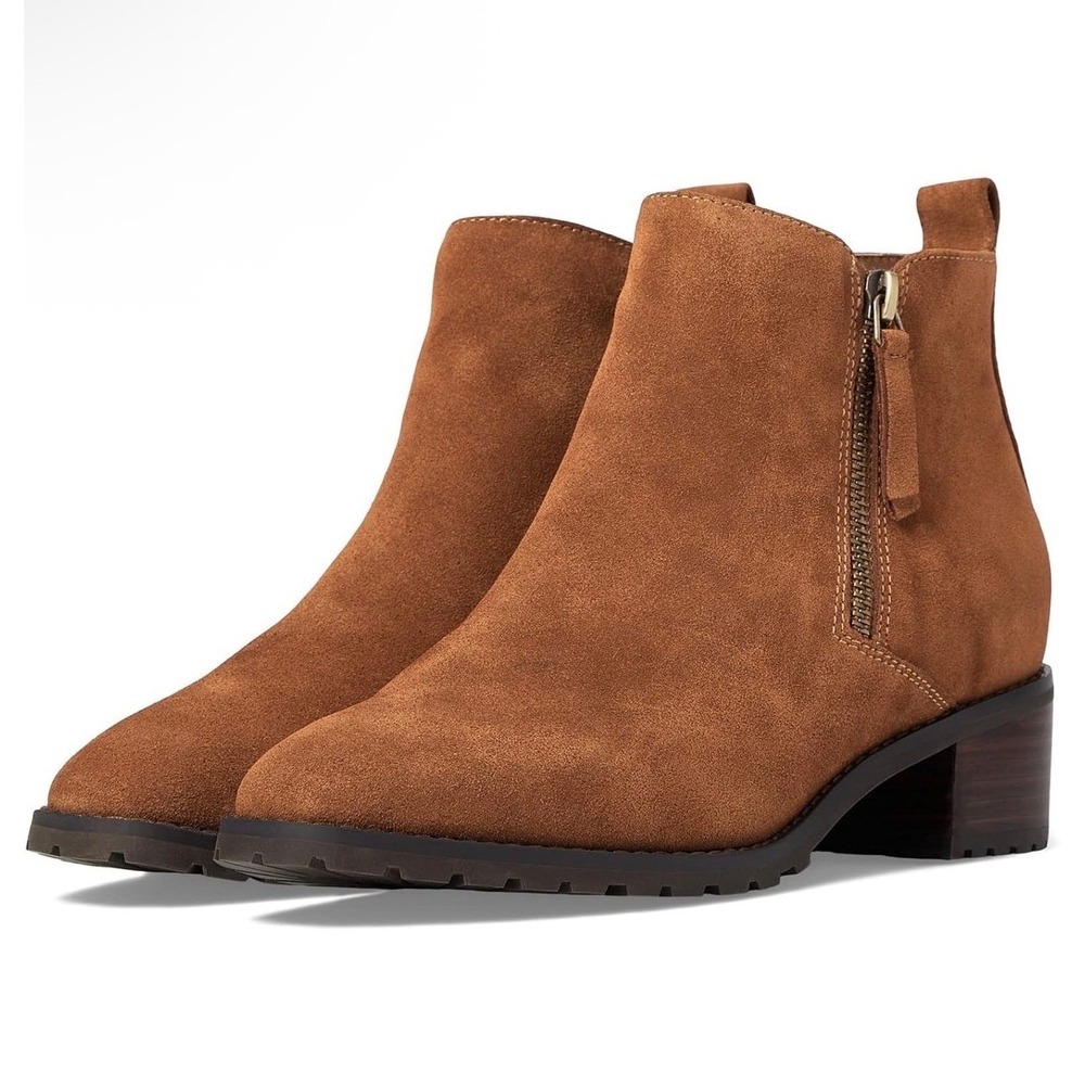 Blondo Samara Waterproof Cognac Suede Ankle Boots B7310 935 Womens 6.5 M NEW